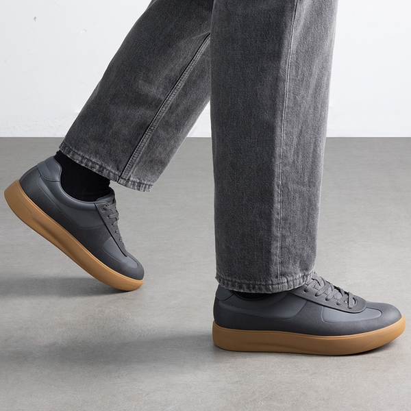 Men's High-Sole Fashion Sneakers - DARK GREY - 5