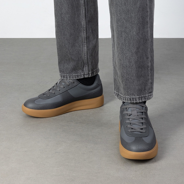 Men's High-Sole Fashion Sneakers - DARK GREY - 6