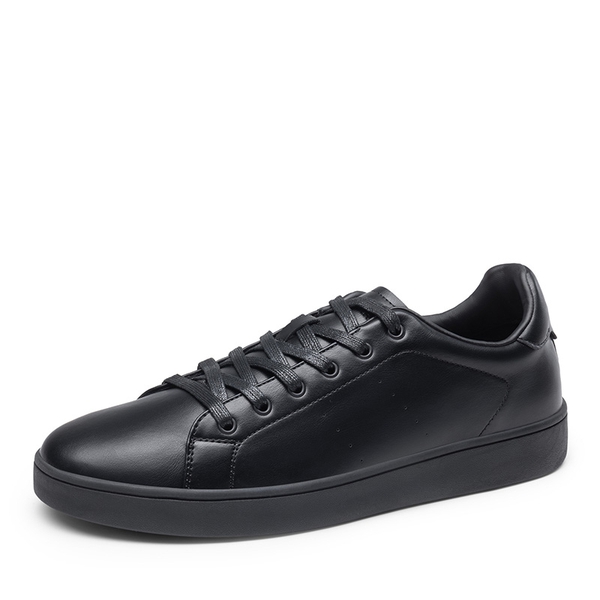 Men's Low-Top Minimalist Sneakers - ALL BLACK -  0