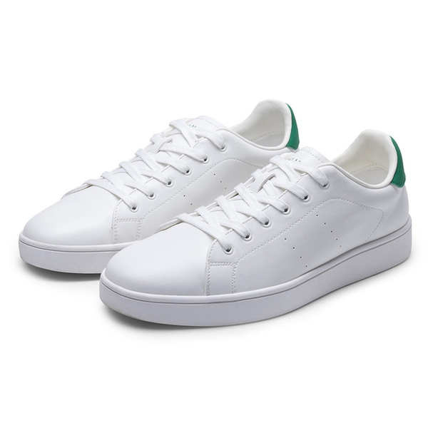 Men's Low-Top Minimalist Sneakers - WHITE/GREEN - 2