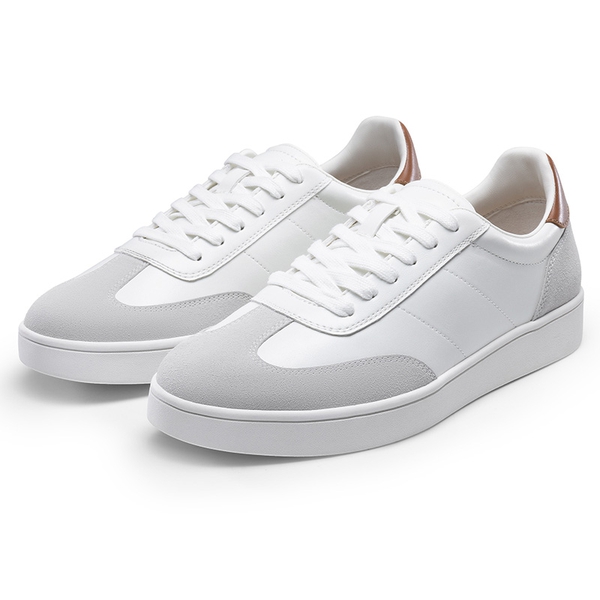 Men's Two-Tone Low Profile Sneakers - WHITE - 2