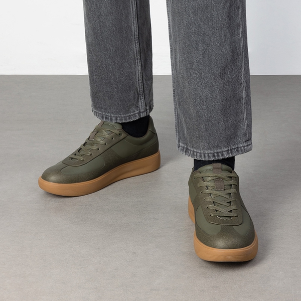 Men's High-Sole Fashion Sneakers - OLIVE - 6