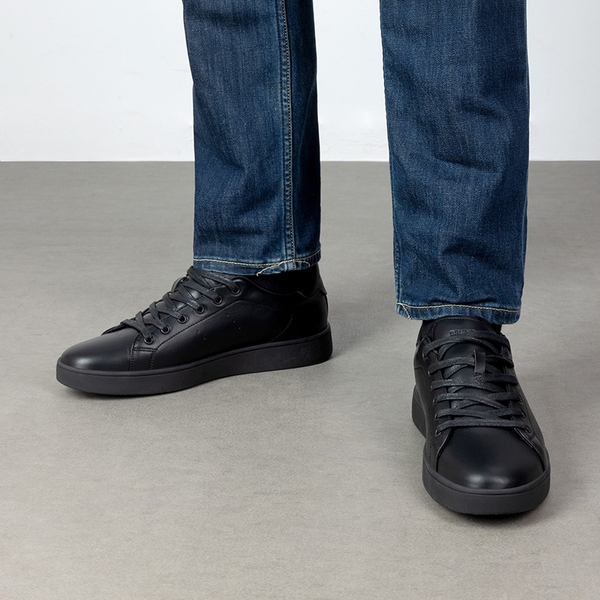 Men's Low-Top Minimalist Sneakers - ALL BLACK - 7