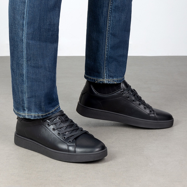 Men's Low-Top Minimalist Sneakers - ALL BLACK - 6
