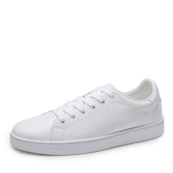 Men's Low-Top Minimalist Sneakers - WHITE -  0