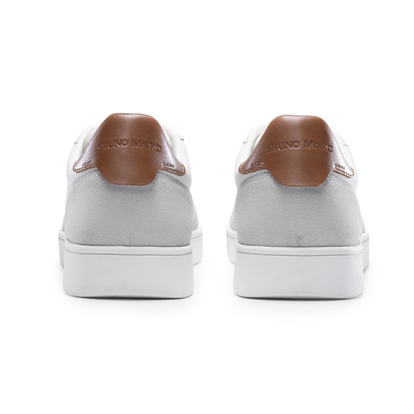 Men's Two-Tone Low Profile Sneakers - WHITE - 4