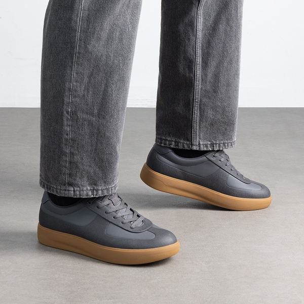 Men's High-Sole Fashion Sneakers - DARK GREY - 7