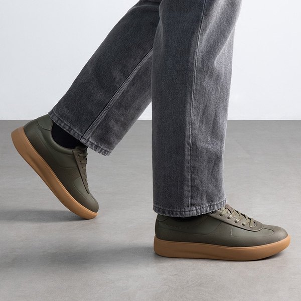 Men's High-Sole Fashion Sneakers - OLIVE - 5