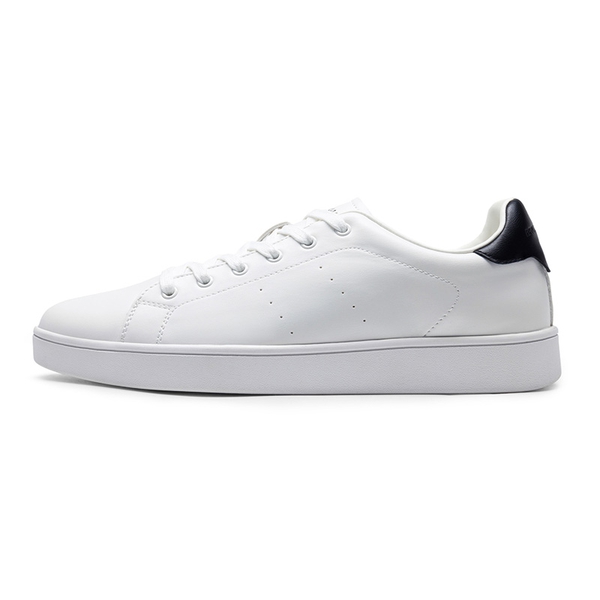 Men's Low-Top Minimalist Sneakers - WHITE/BLACK - 1