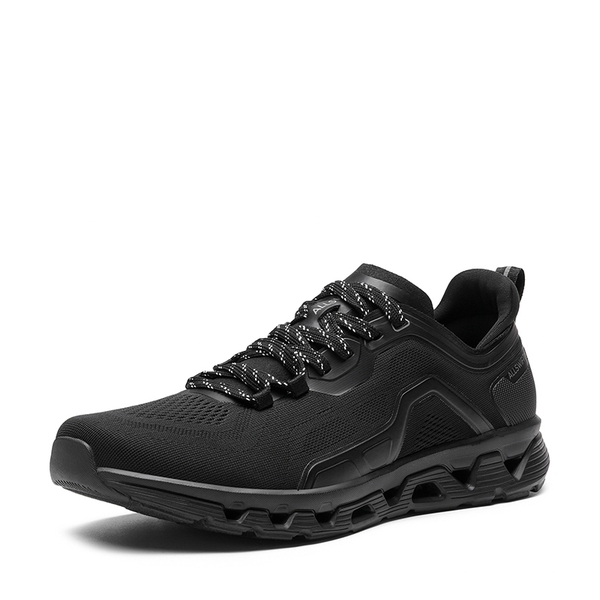 Men's Cushioned Walking Sneakers - ALL BLACK -  0