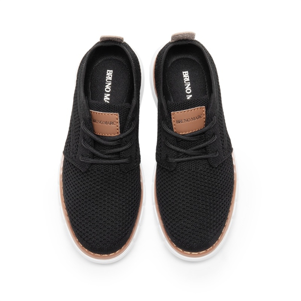 Boys' Knitted Oxford Sneakers - BLACK - 2
