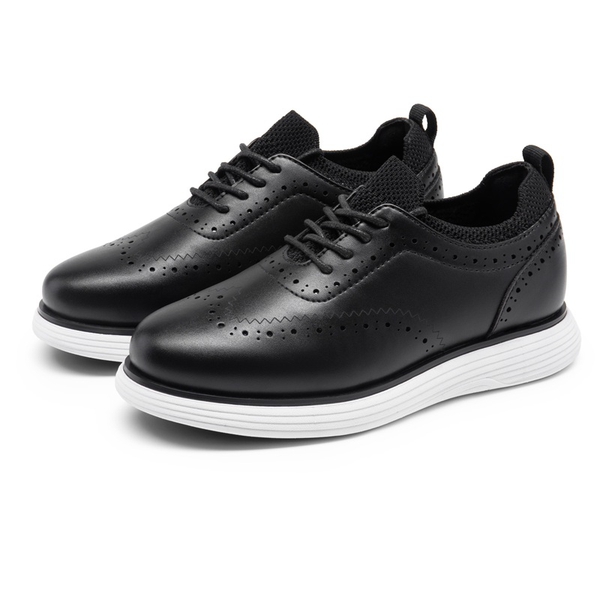 Boys' Oxford Dress Sneakers - BLACK - 2