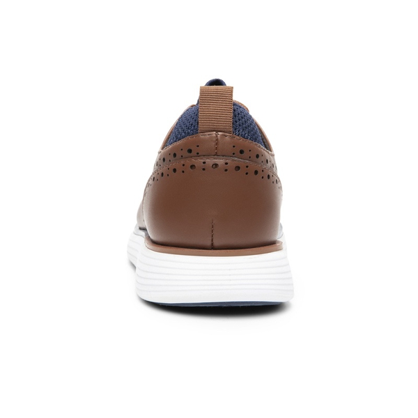 Boys' Oxford Dress Sneakers - BROWN - 4
