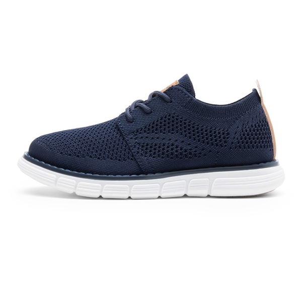 Boys' Knitted Oxford Sneakers - NAVY - 1