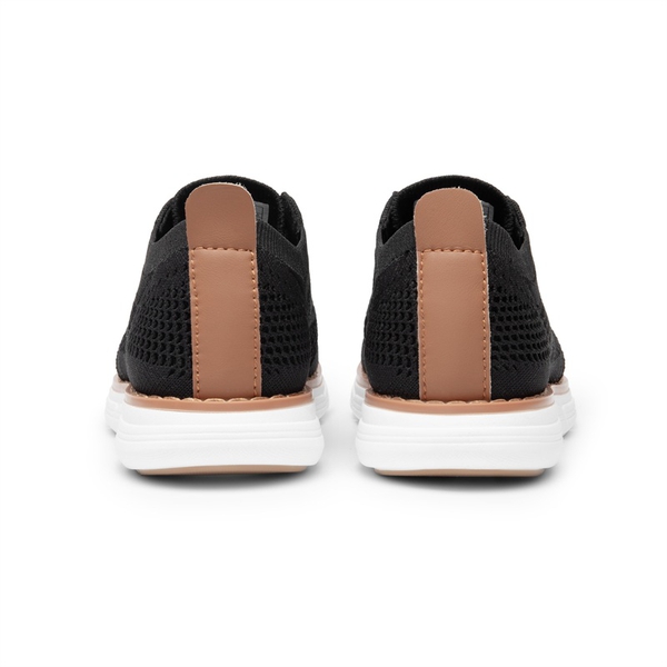 Boys' Knitted Oxford Sneakers - BLACK - 4