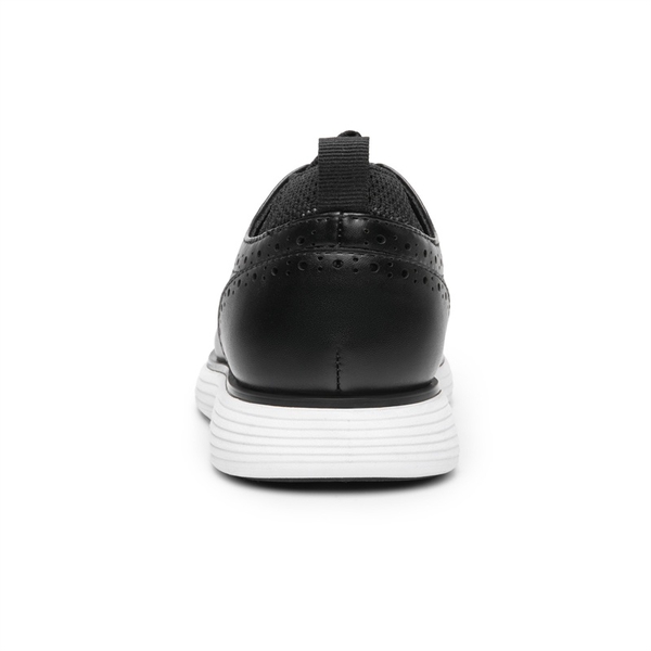 Boys' Oxford Dress Sneakers - BLACK - 4