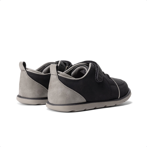 Boys' Velcro Leather Sneakers - BLACK - 1