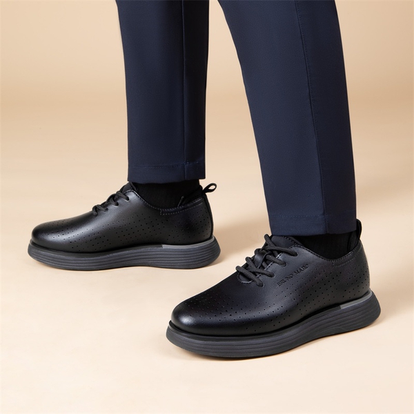 Boys' Comfortable Casual Oxford Shoes - BLACK - 5