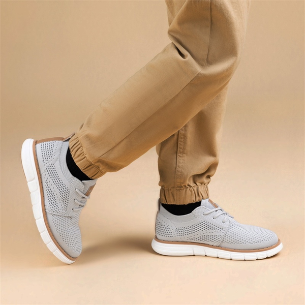Boys' Knitted Oxford Sneakers - GREY - 5