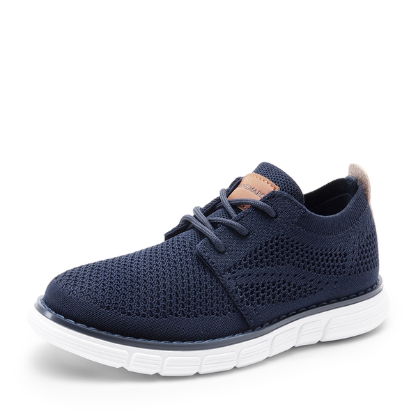 Boys' Knitted Oxford Sneakers - NAVY -  0