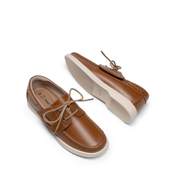 Boys' Lace-Up Boat Loafers - BROWN - 1