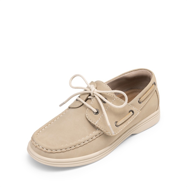 Boys' Lace-Up Boat Loafers - CAMEL -  0