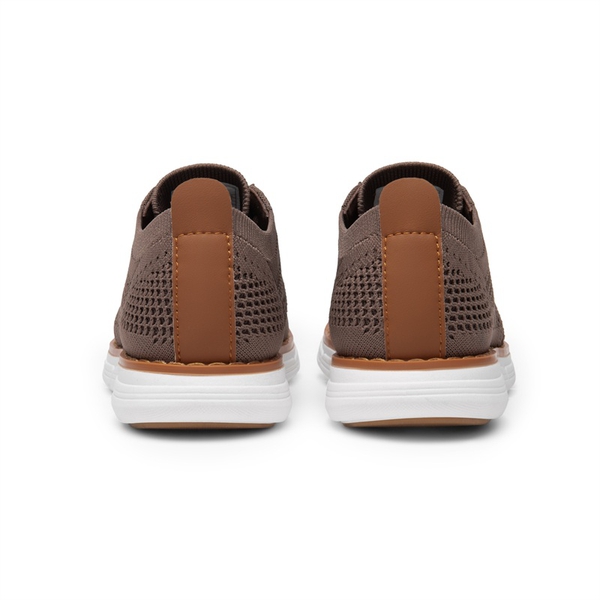 Boys' Knitted Oxford Sneakers - BROWN - 4