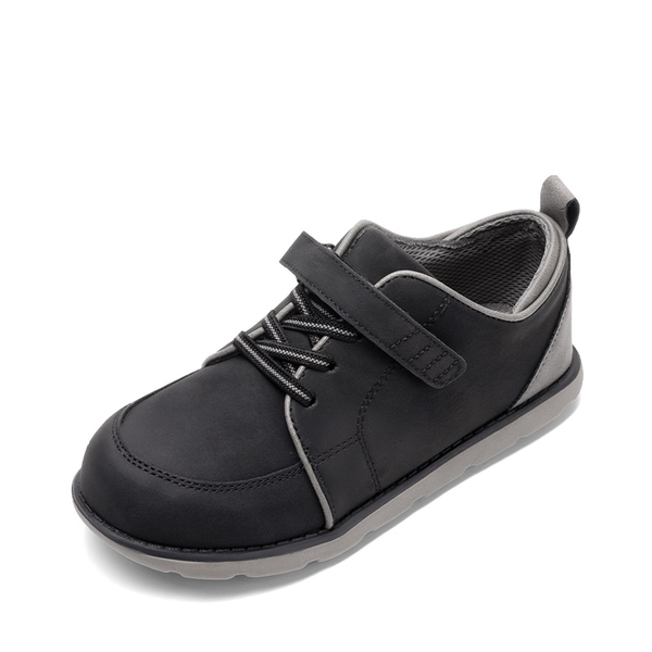 Boys' Velcro Leather Sneakers - BLACK -  0