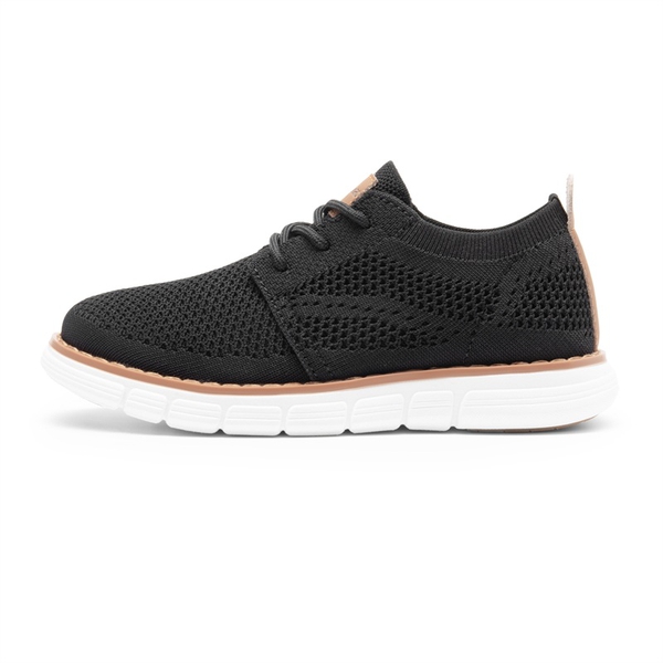 Boys' Knitted Oxford Sneakers - BLACK - 1