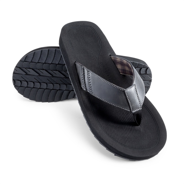 Men's Comfortable Flip Flops - ALL BLACK - 2