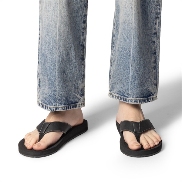 Men's Comfortable Flip Flops - ALL BLACK - 5