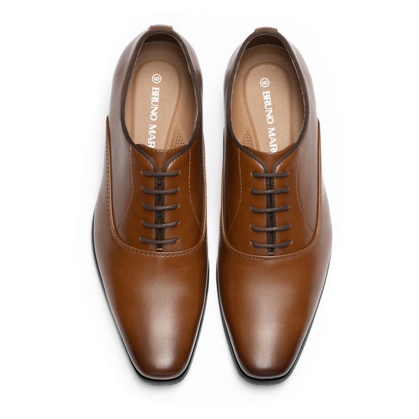 Men's Square-Toe Classic Oxfords - BROWN - 2
