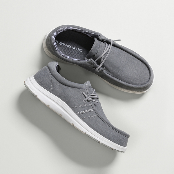 Men's Lightweight Casual Slip-On Loafers - GREY - 8