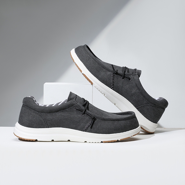 Men's Lightweight Casual Slip-On Loafers - BLACK - 8