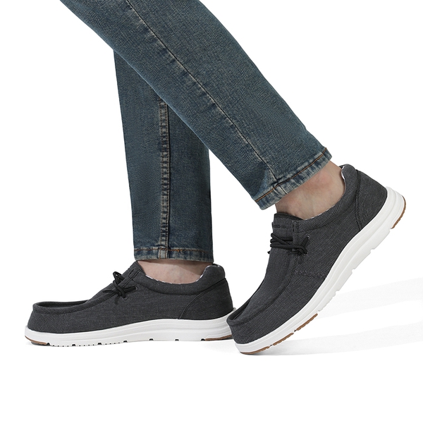 Men's Lightweight Casual Slip-On Loafers - BLACK - 6