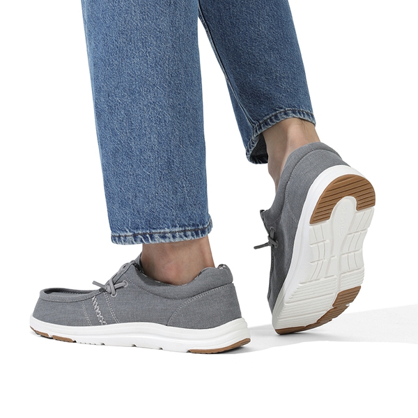 Men's Lightweight Casual Slip-On Loafers - GREY - 7