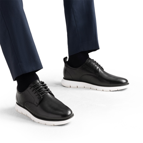 Men’s Fashion Breathable Oxford Sneakers - BLACK - 5