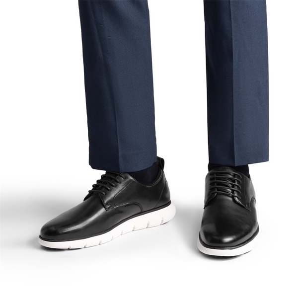Men’s Fashion Breathable Oxford Sneakers - BLACK - 6