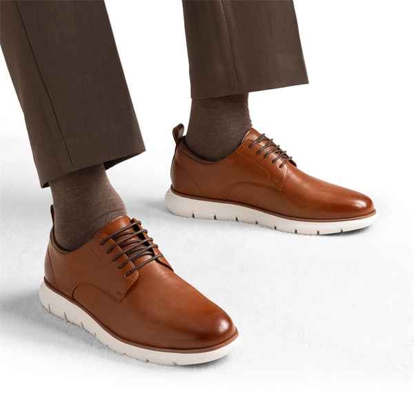 Men’s Fashion Breathable Oxford Sneakers - BROWN - 5