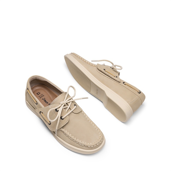 Boys' Lace-Up Boat Loafers - KHAKI - 1