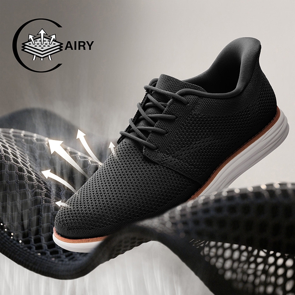 [EZFlex GlideLite] Men's Comfortable Breeze Walking Shoes - BLACK - 3