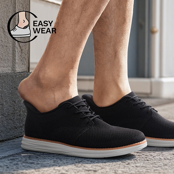[EZFlex GlideLite] Men's Comfortable Breeze Walking Shoes - BLACK - 4