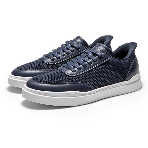 Men’s Slip-On Knit Comfort Sneakers - DARK BLUE - 2