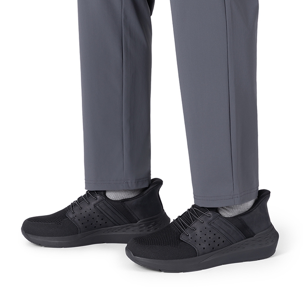Men’s Breathable Mesh Slip-On Sneakers - BLACK - 4