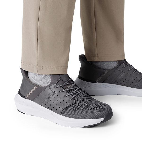 Men’s Breathable Mesh Slip-On Sneakers - GREY - 5