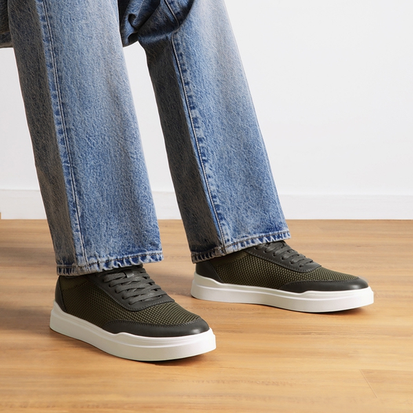 Men’s Slip-On Knit Comfort Sneakers - OLIVE - 5