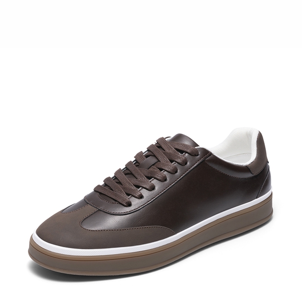 Men’s Classic Cushioned Dress Sneakers - DARK BROWN -  0