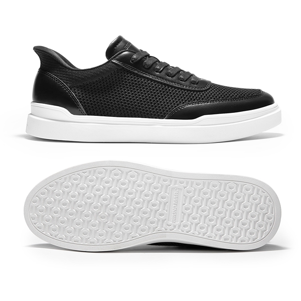Men’s Slip-On Knit Comfort Sneakers - BLACK - 3