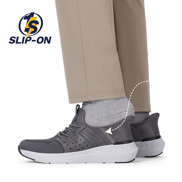 Men’s Breathable Mesh Slip-On Sneakers - GREY - 7