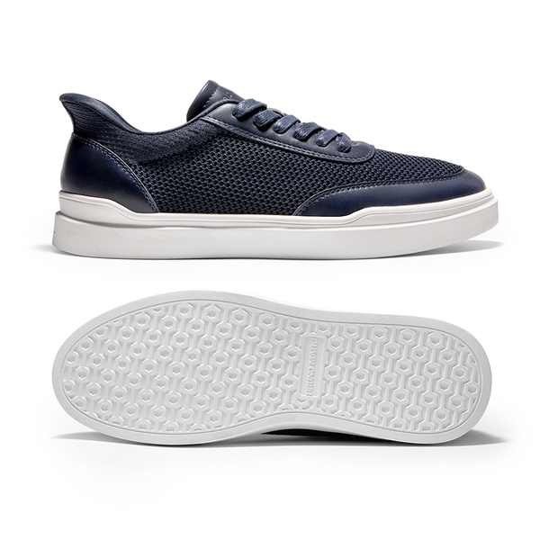 Men’s Slip-On Knit Comfort Sneakers - DARK BLUE - 3